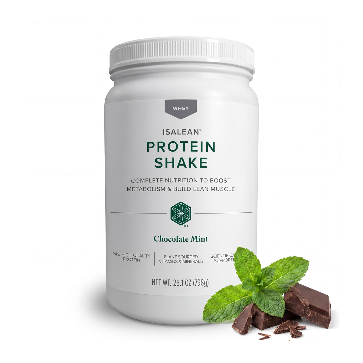 Isagenix IsaLean, 24g Protein Shake, Creamy Strawberry, 27.7 oz