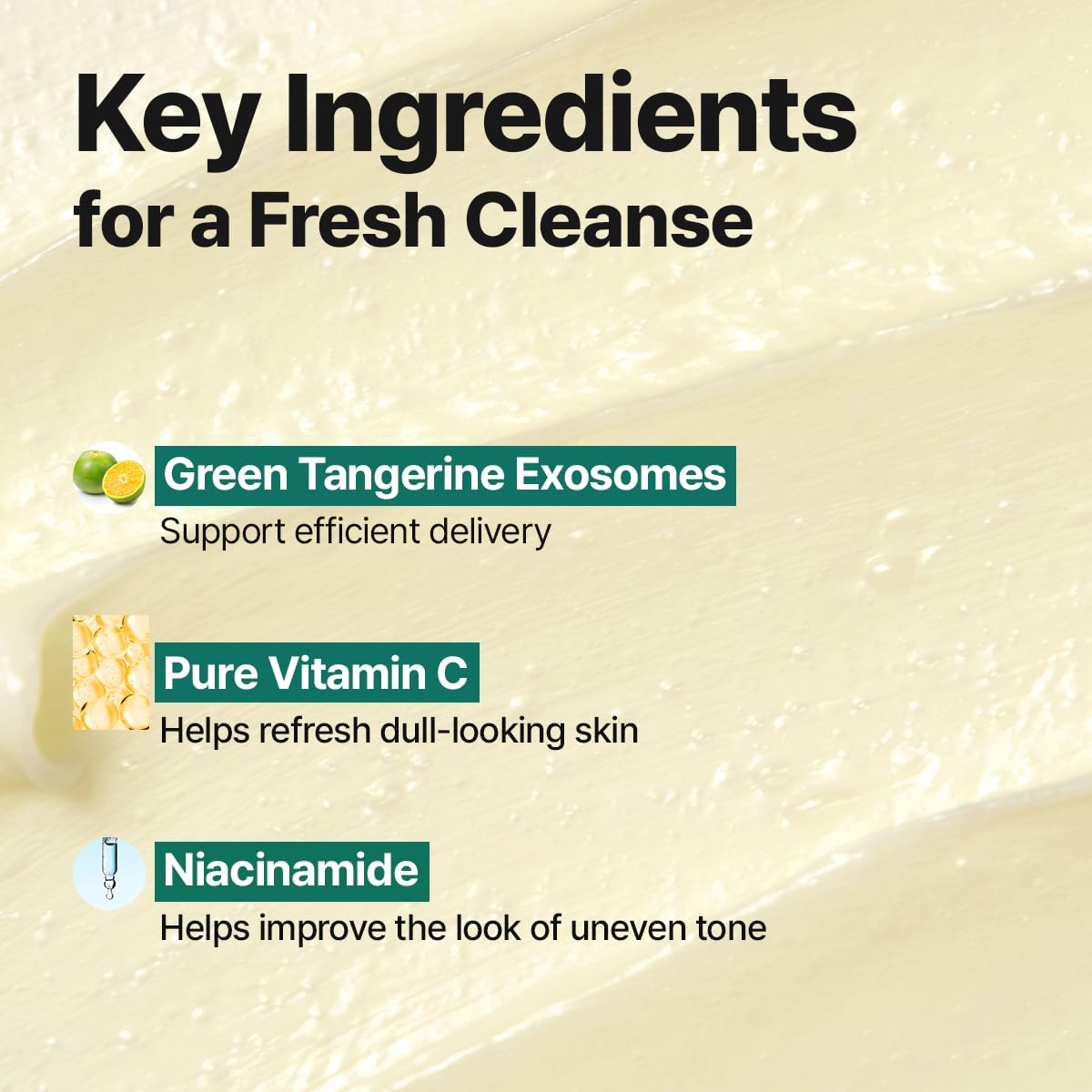 GOODAL Green Tangerine Vitamin C Cleansing Foam for Sensitive Skin | Gentle Formula for Deep Cleansing, Rich, Daily Foaming Face Wash, Non-Irritating, Clarifying, Moisturizing (5.07 fl oz)