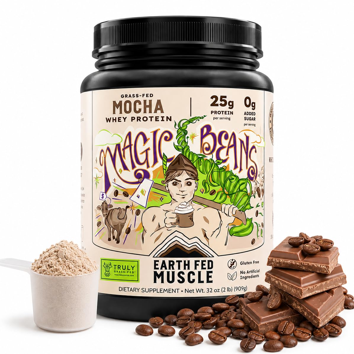Earth Fed Muscle Whey Back Vanilla Irish Grass Fed Whey Protein Isolate