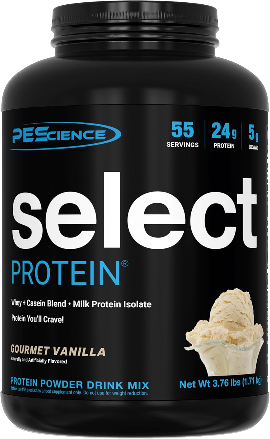 PEScience Select Protein Powder, Gourmet Vanilla, 55 Servings