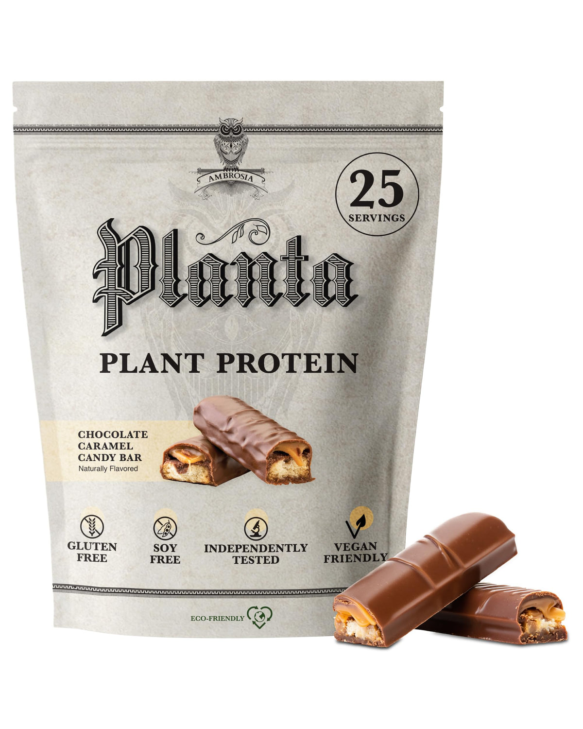 Ambrosia Plant Based Protein Powder 20g | Clean Vegan Pea Protein Powder | Gluten & Dairy Free, Keto Friendly, No Added Sugar | 25 Servings | Banana Maple