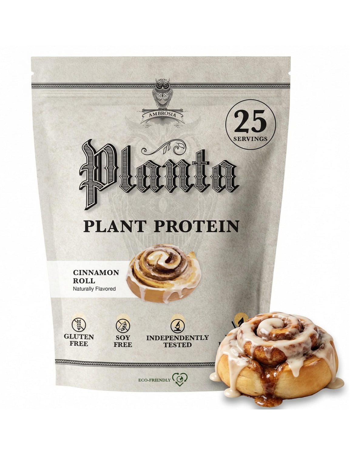 Ambrosia Plant Based Protein Powder 20g | Clean Vegan Pea Protein Powder | Gluten & Dairy Free, Keto Friendly, No Added Sugar | 25 Servings | Banana Maple